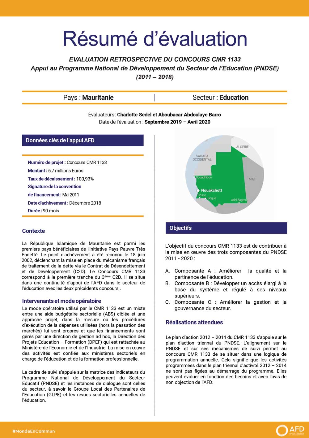 projet d'appui au programme national de développement du secteur de l’éducation (PNDSE